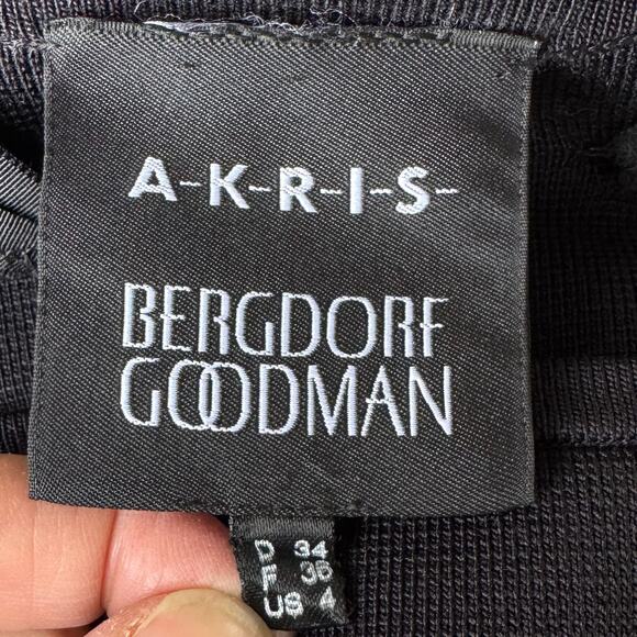 Vintage AKRIS for Bergdorf Goodman Silk Knit Knee Length Ribbon Dress - Picture 9 of 12